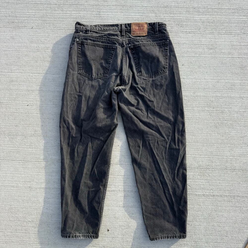Vintage 90s Levi's 560 Loose Fit Tapered Leg Black Jeans 38x30